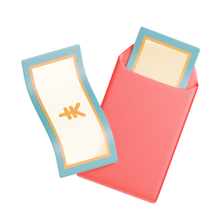 Red envelopes  3D Icon