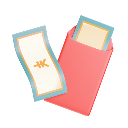 Red envelopes  3D Icon