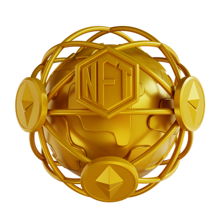Red ethereum nft  3D Icon