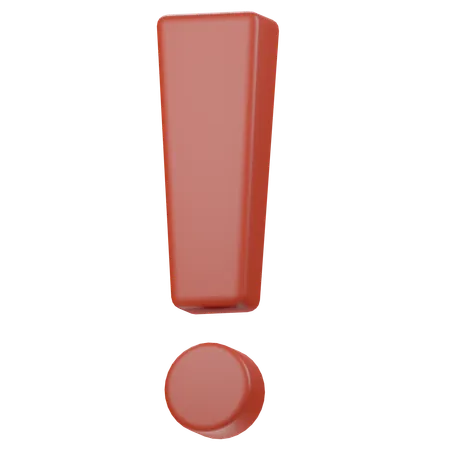 Red Exclamation Mark  3D Icon