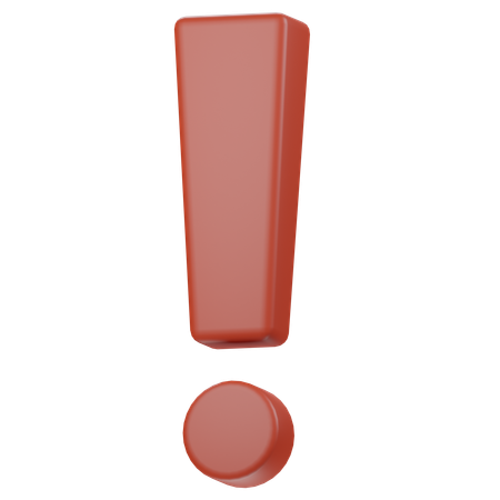 Red Exclamation Mark  3D Icon