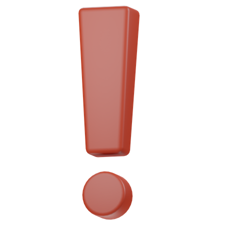 Red Exclamation Mark  3D Icon
