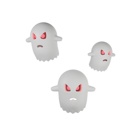 Red Eye Ghost  3D Icon