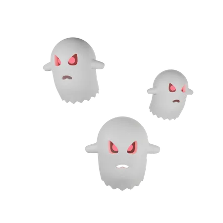 Red Eye Ghost  3D Icon