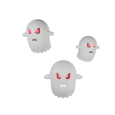 Red Eye Ghost 3D Icon
