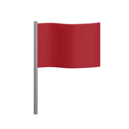 Red Flag  3D Icon