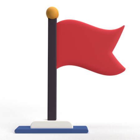 Red Flag  3D Icon