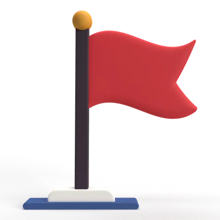 Red Flag  3D Icon