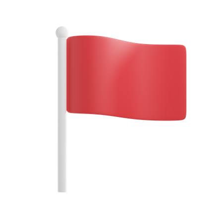 Red Flag 3D Illustration
