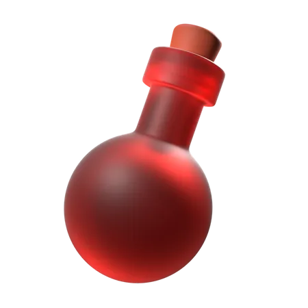 Red Flask 3D Illustration