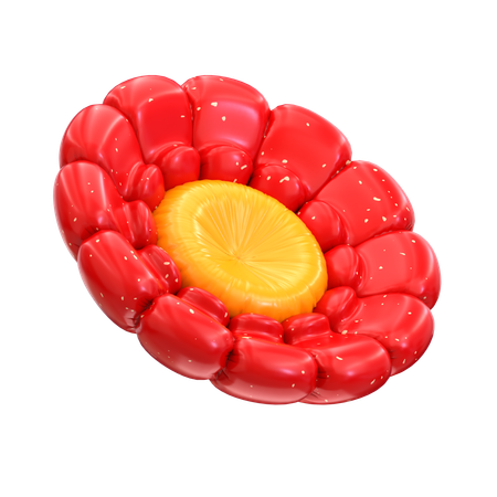 Red Flower  3D Icon