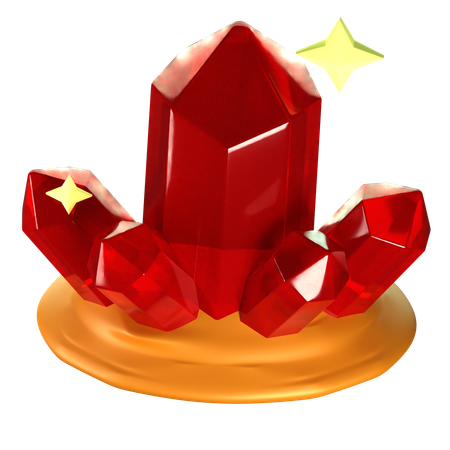 Red gem  3D Icon