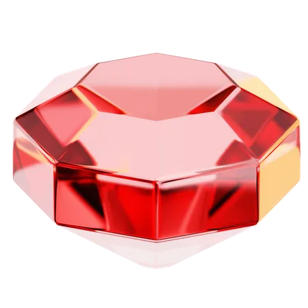 Red Gemstone  3D Icon