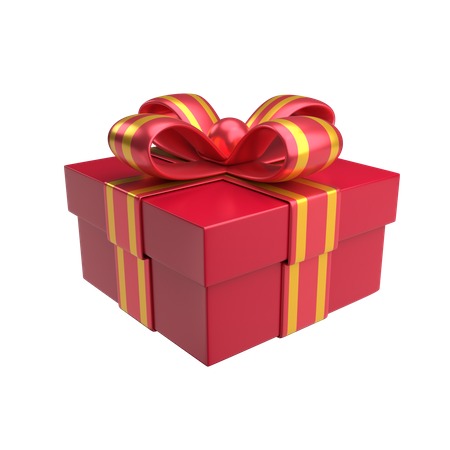 Red Gift 3D Illustration