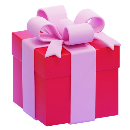 Red Gift Box  3D Icon