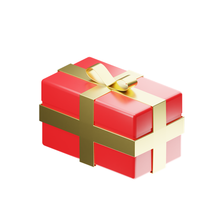 Red Gift Box  3D Illustration