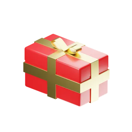 Red Gift Box  3D Illustration