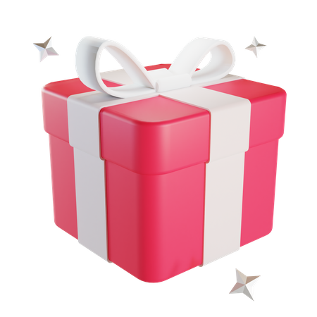 Red Gift Box  3D Illustration