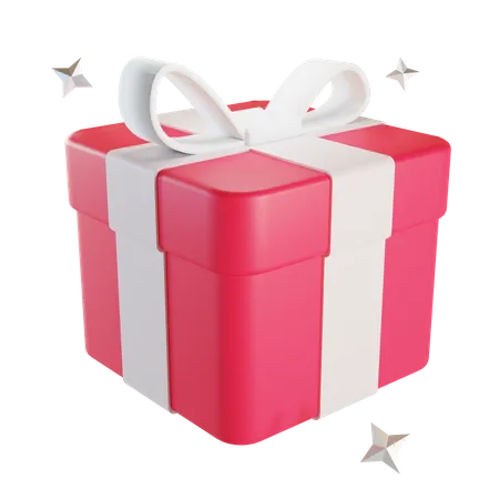 Red Gift Box  3D Illustration