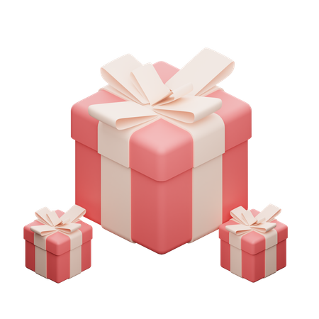 Red Gift Box  3D Illustration