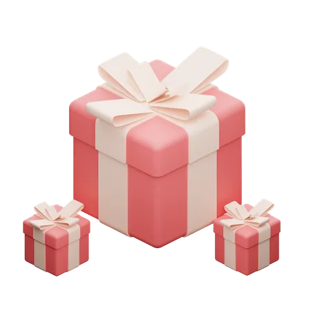 Red Gift Box  3D Illustration