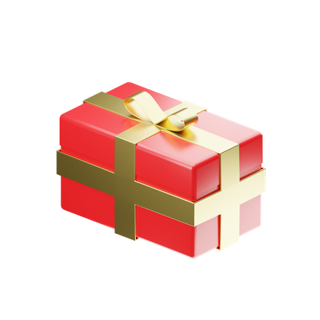 Red Gift Box 3D Illustration