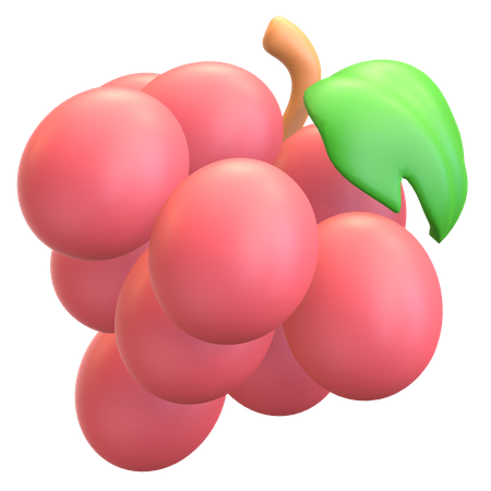 Red Grape 3D Illustration