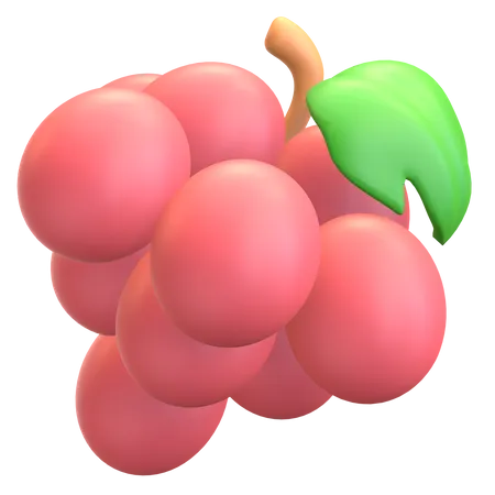 Red Grape  3D Illustration