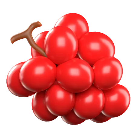 Red Grapes  3D Icon