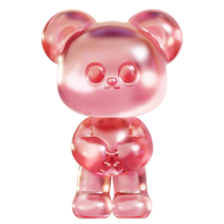 Red Gummy Bear  3D Icon