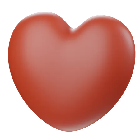 붉은 심장  3D Icon