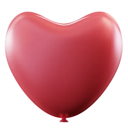 3 D Illustration Red Heart Balloon 3D Icon