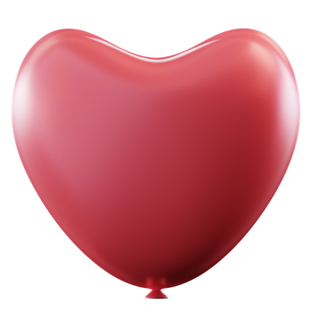 Red Heart Balloon  3D Icon