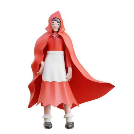 Red Hood Girl  3D Icon
