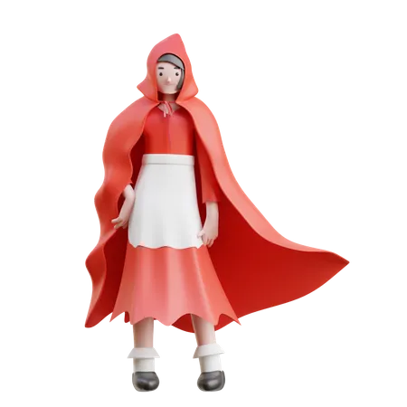 Red Hood Girl  3D Icon
