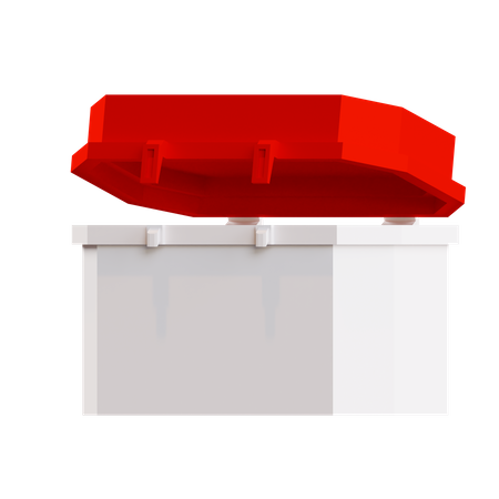 Red Ice Box  3D Icon