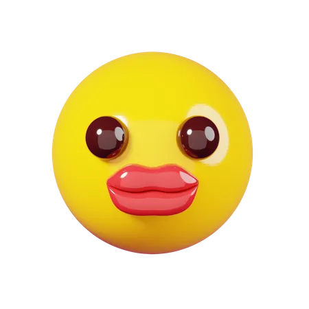 Red Lips Emoji  3D Emoji