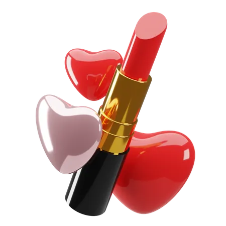 Red Lipstick 3D Illustration