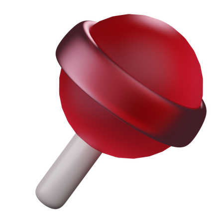 Red lollipop  3D Icon
