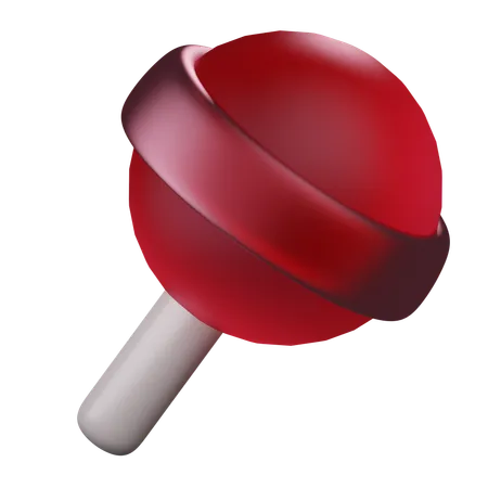 Red lollipop  3D Icon