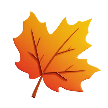 Red maple leaf  3D Icon