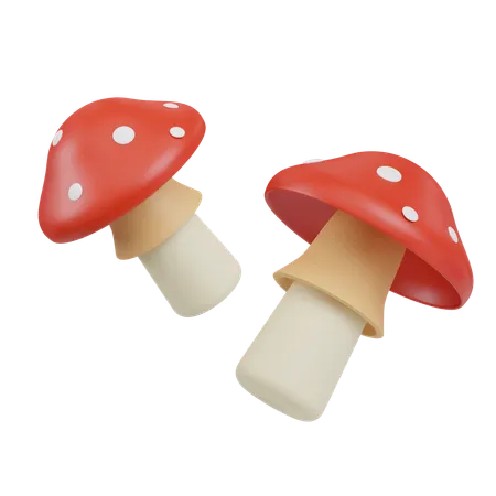 Red Mushroom  3D Icon