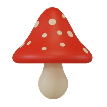 Red Mushroom  3D Icon