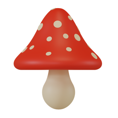 Red Mushroom  3D Icon