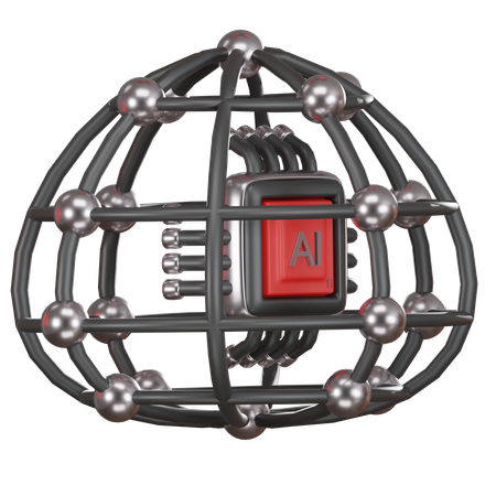 Red neuronal  3D Icon