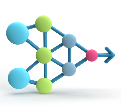 Red neuronal  3D Icon