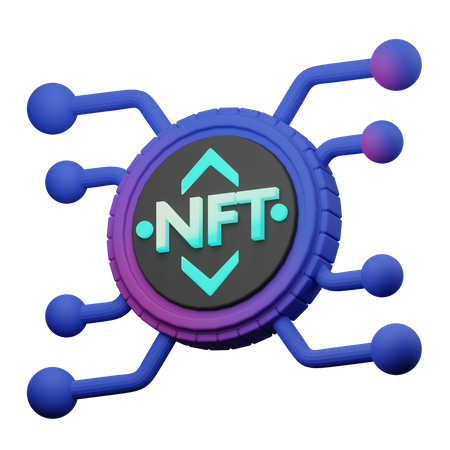 Red nft  3D Icon