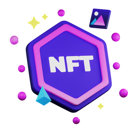 Red nft  3D Icon
