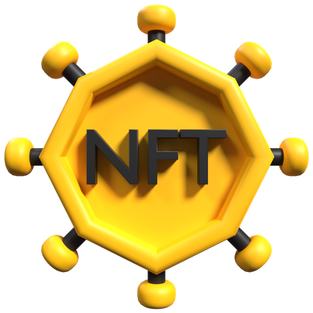 Red nft  3D Icon