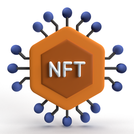 Red nft  3D Icon